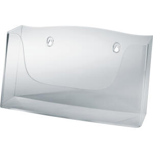 SIGEL Wand-Prospekthalter - A4 quer - 1 Fach - glasklar - Acryl (PMMA)