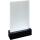 SIGEL TA422 LED-Tischaufsteller - 15,90 x 25,40 x 4,60 cm - A5 - senkrecht - beidseitige Präsentation - glasklar/schwarz - Acryl (PMMA)