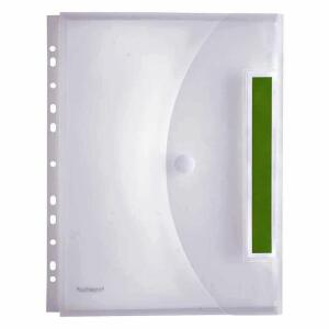 FSY Index-Sichttasche, Dehnfalte, Abheftrand, A4, farbl.transp.