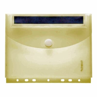 FSY Index-Sichttasche A5, Klettverschluss, Dehnfalte 20mm, Abheftrand, PP farblos transparent, 1 Stück