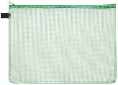 FSY Reißverschluss-Beutel A5, mit Zip grün, Folie grün transparent, 1 Stück