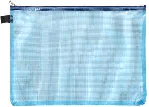 FSY Reißverschluss-Beutel A6, mit Zip blau, Folie blau transparent