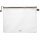 FSY PVC-freier Reißverschluss-Beutel "Phat-Bag", A4, mit Zip weiß, Bordierband taupe farblos transparent, 1 Stück