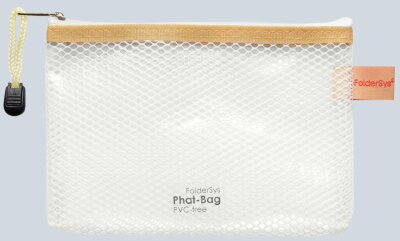 FSY PVC-freier Reißverschluss-Beutel "Phat-Bag", A6, mit Zip weiß farblos transparent, 1 Stück