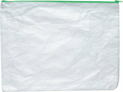 FSY PE-Vlies Reißverschluss-Beutel "Phat-Bag", A4, mit Textil-Reißverschluss grün, 1 Stück