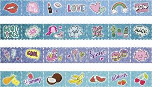 HEYDA 203584591 Display Deko Tapes Stamp Rollen 24 m x 255 mm Display 19 x 22 x 6 / 15 cm