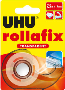UHU Klebefilm Abroller & Nachfüllrolle 7,5mx19mm transparent
