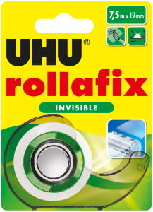UHU Klebefilm Abroller & Nachfüllrolle 7,5mx19mm beschriftbar