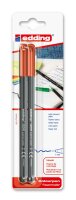 Edding Fasermaler fein 1200 2er-Blister rot