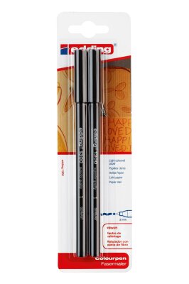 Edding Fasermaler medium 1300 2er-Blister schwarz