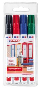 Edding Permanentmarker 3000 4er-Set sortiert