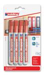 Edding Permanentmarker 3000 4er-Blister rot