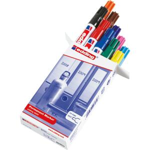 Edding Permanentmarker 3000 10er-Faltschachtel sortiert basic