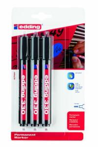 Edding Permanentmarker 330 3er-Blister schwarz