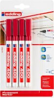 Edding Permanentmarker 400 4er-Blister rot