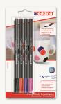 Edding Porzellanpinselstift 4200 4er-Blister sortiert warm