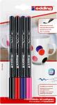 Edding Porzellanpinselstift 4200 4er-Blister sortiert warm