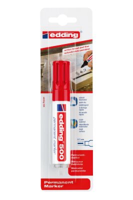 Edding Permanentmarker 500 1er-Blister rot