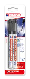 Edding CD-DVD-BD-Marker permanent 8400 0,5-1 mm schwarz 2er