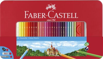 Faber Castell Buntstift hexagonal 3,25 mm 60er Metalletui