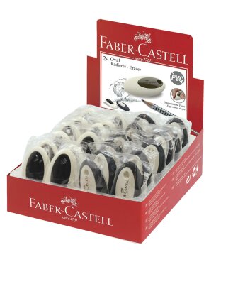 Faber Castell Radierer Oval PVC-frei 60x30x10 mm sortiert