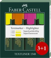 Faber Castell Textmarker TL 48 5, 2, 1 mm 4er Kartonetui