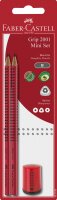Faber Castell Bleistift Grip 2001 B blau/rot 2er Minispitzer