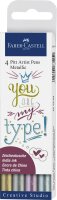 Faber Castell Tuschestift Pitt Artist Pen 4er Metallic