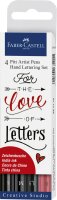 Faber Castell Tuschestift Pitt Artist Pen Lettg 4er