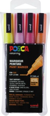 Faber Castell Marker UNI POSCA PC-3M 0,9-1,3 4er Glitter
