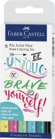 Faber Castell Tuschestift Pitt Artist Pen Lettg 6er Pastell