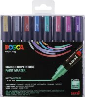 Faber Castell Marker UNI POSCA PC-5M 1,8-2,5 8er Metallic 2