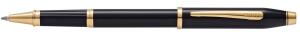 Cross Tintenroller Century II Schwarz-Lack 23-Karat goldplattiert