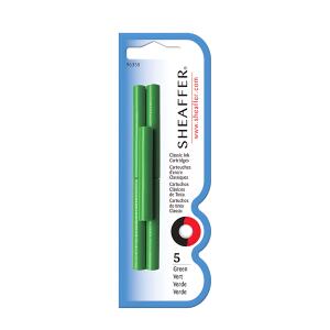 Sheaffer Tintenpatronen Grün 5 Stück auf Blisterkarte