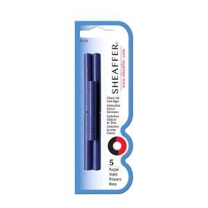 Sheaffer Tintenpatronen Purpur 5 Stück auf Blisterkarte