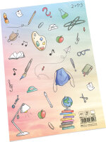 RNK Vokabelheft Schooldoodle liniert DIN A5 40Bl cellophaniert