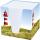 RNK Notizklotz Leuchtturm weiß 900Bl 92x92x92mm