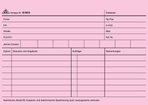 RNK Vertreterkarteikarte A6 rosa 100St