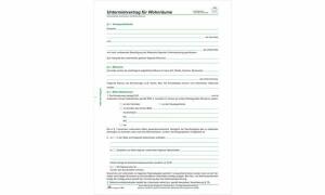 RNK Untermietvertrag DIN A4 10St