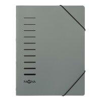Pagna Ordnungsmappe Office 6 Fächer silber