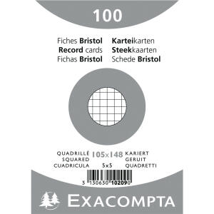 Exacompta Karteikarten A6 kariert weiss 100St
