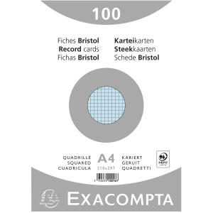 Exacompta Karteikarte A4 kar 100St/Pkg blau