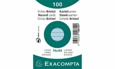 Exacompta Karteikarten A7 lin 100St/Pkg weiss
