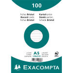 Exacompta Karteikarten A5 lin 100St/Pkg weiss