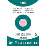 Exacompta Karteikarten A5 lin 100St/Pkg rosa