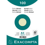 Exacompta Karteikarten A5 lin 100St/Pkg grün