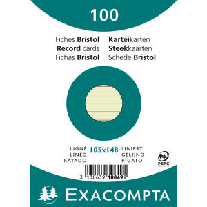 Exacompta Karteikarten A6 lin 100St/Pkg grün