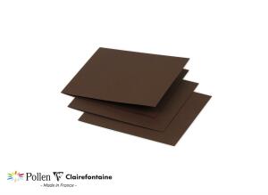 Clairefontaine Doppelkarte Pollen 116x116 schoko