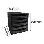Le Dauphin Ecobox A4+ 5 Laden open schwarz