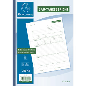 Exacompta Bautagesbericht A4 3x40 Blatt